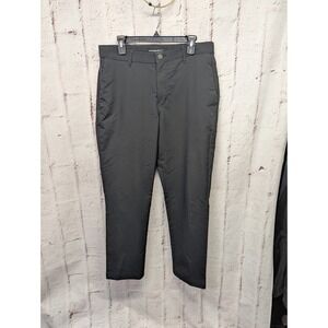 Banana Republic Men's Flat Front Slim Fit Pants Tech Zip Pockets - Black - 34x30